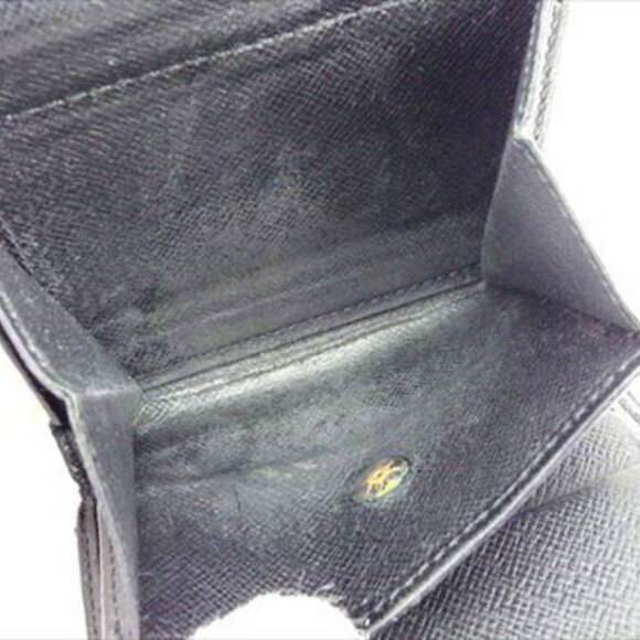 Louis Vuitton Wallet Purse Bifold Taiga Black Mens Authentic - Picture 7 of 8